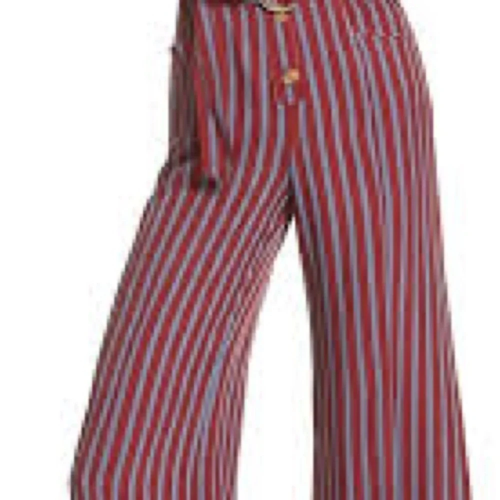 Free People City Girl Striped Jumpsuit NEW wide leg sleeveless pockets Burgandy